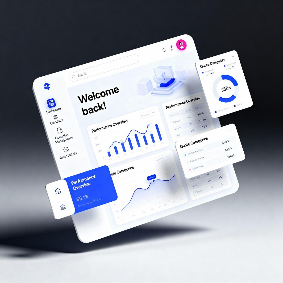 An analytics dashboard interface